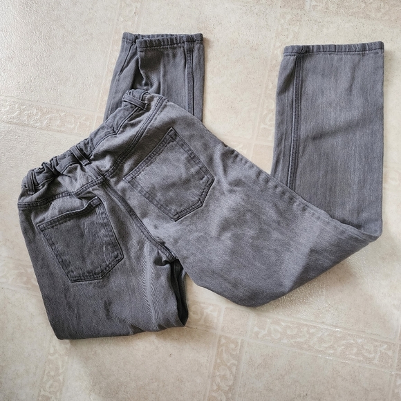 Cat and Jack gray elastic waist relaxed straight leg jeans Size 14 - Picture 5 of 8